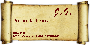 Jelenik Ilona névjegykártya
